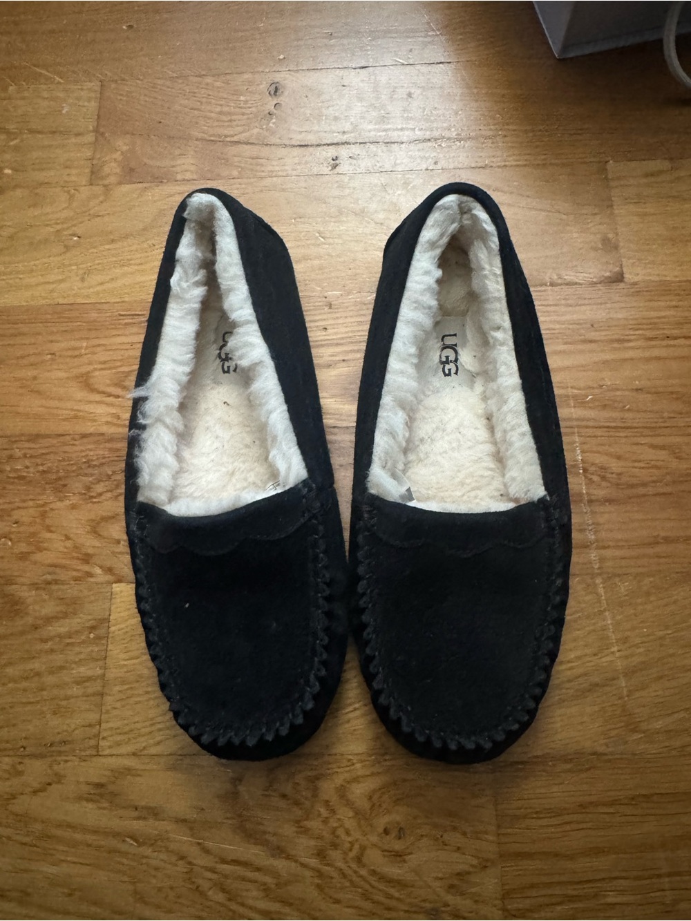 Ugg black moccasin slippers